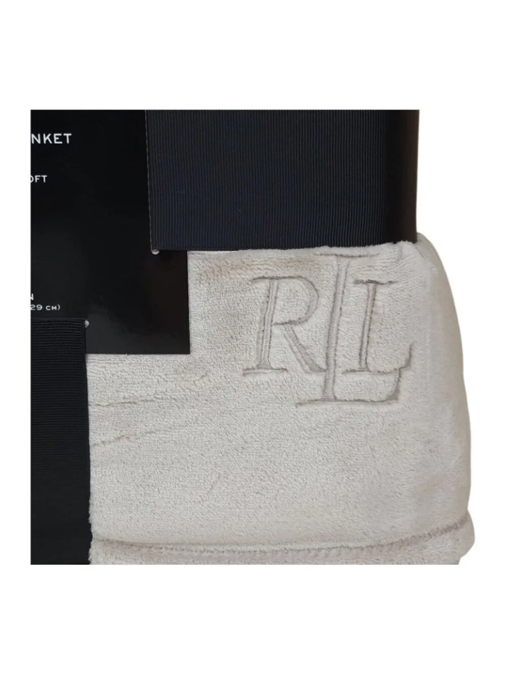 Lauren Ralph Lauren Classic Micromink Blanket Queen Luxuriously Soft Beige 90x90